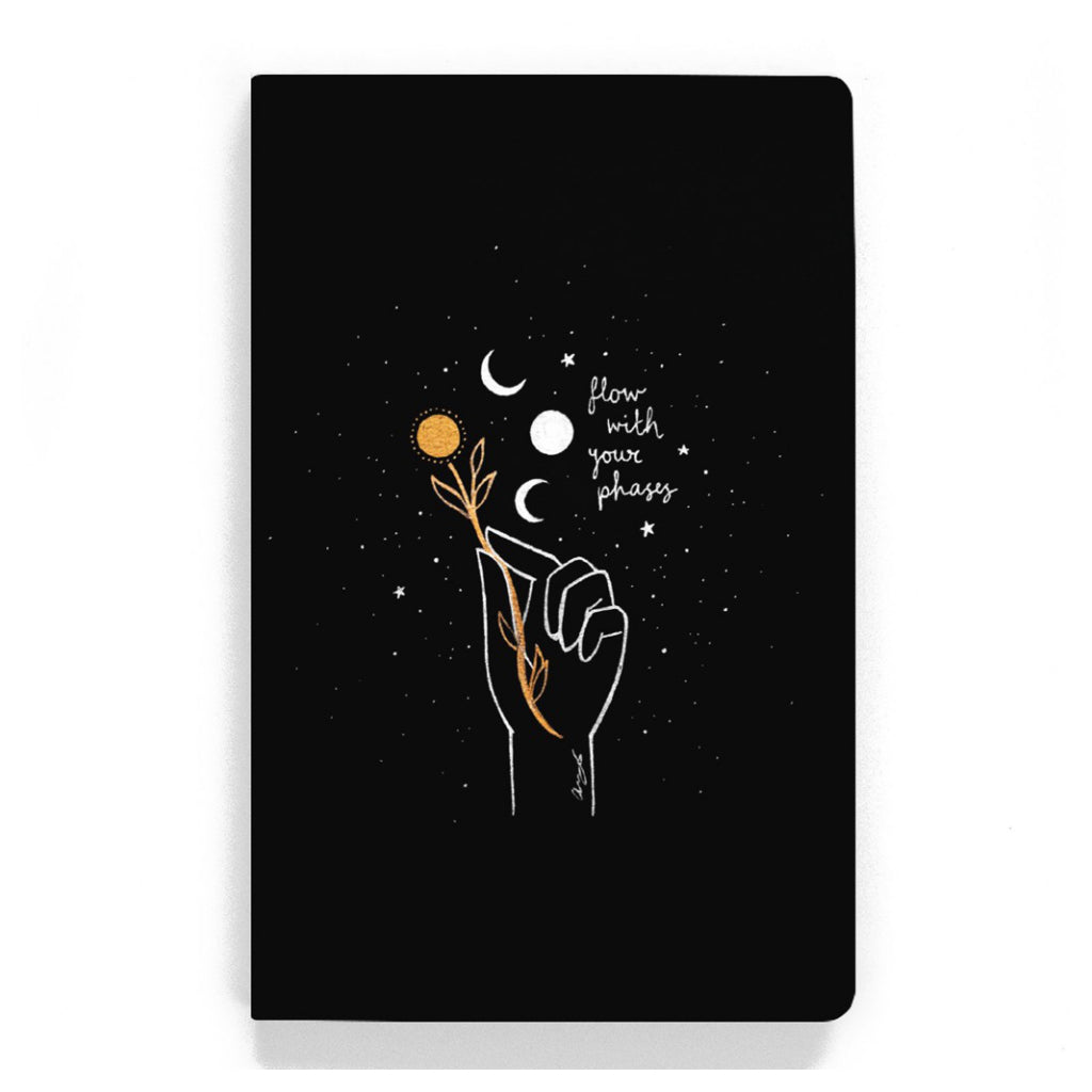 Flow With Your Phases Layflat Notebook | Denik – Outer Layer