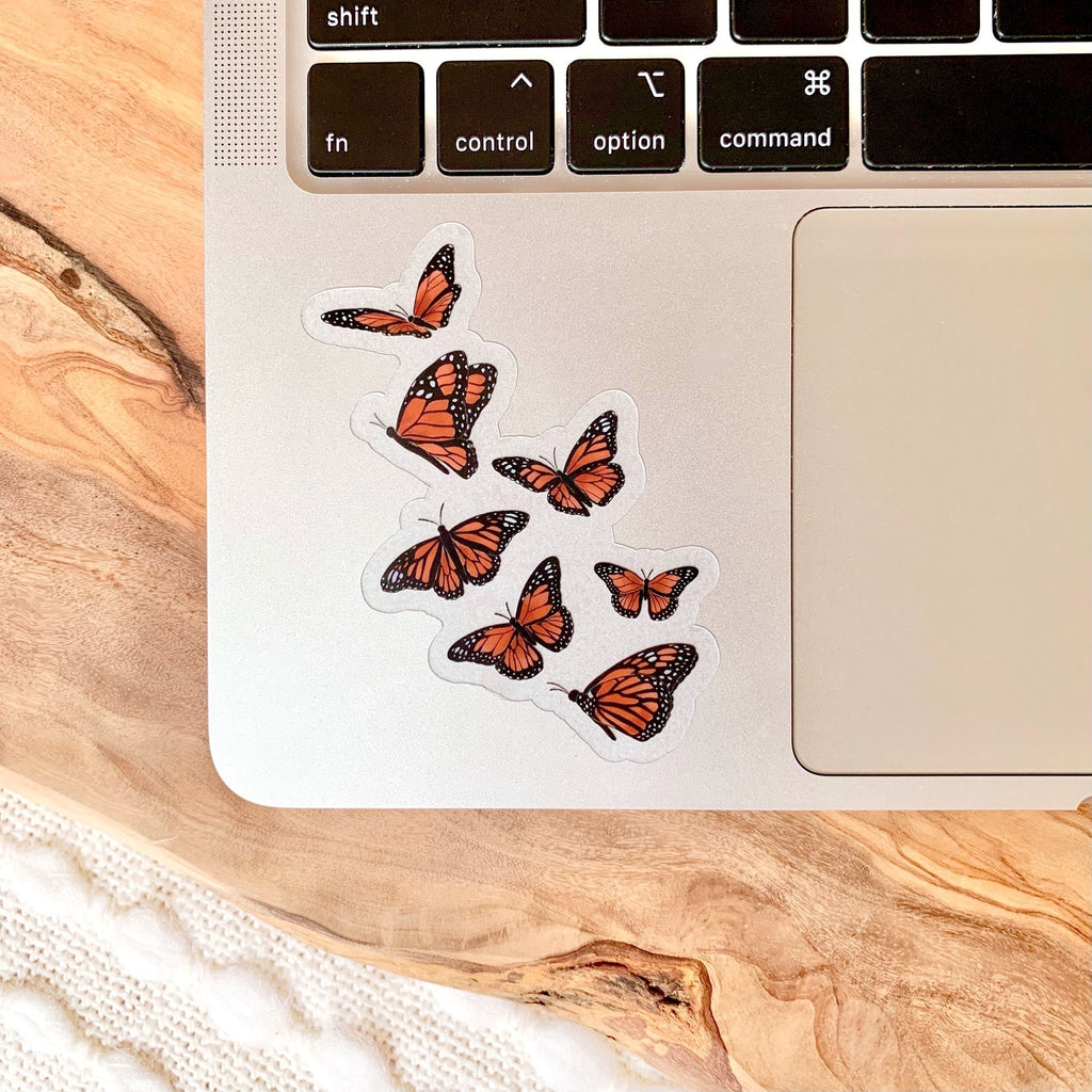 Flying Butterflies Clear Sticker Lifestyle