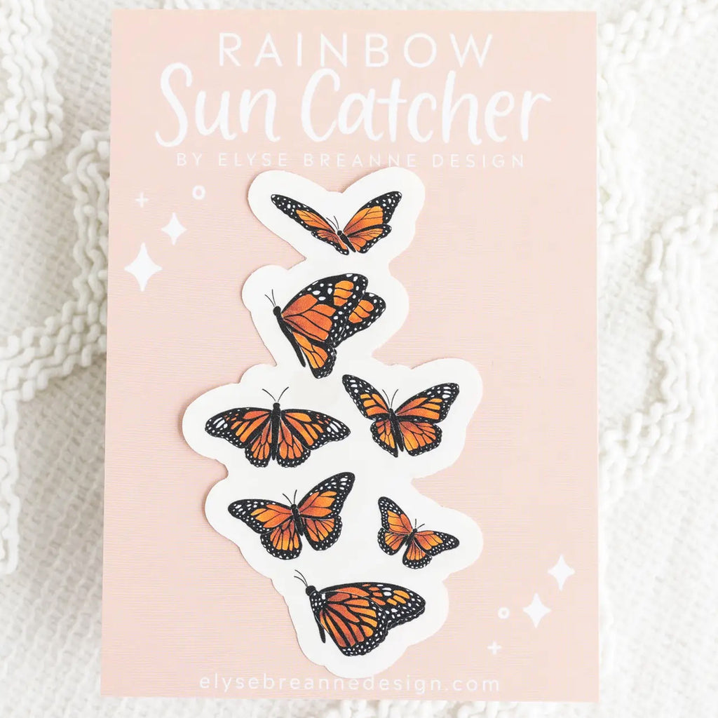 Flying Butterflies Sun Catcher Window Decal packaging.