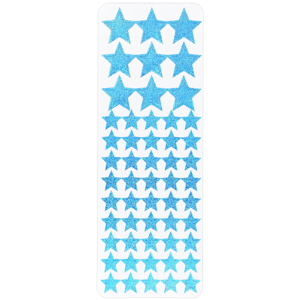 Foil Stars Sticker Set blue.