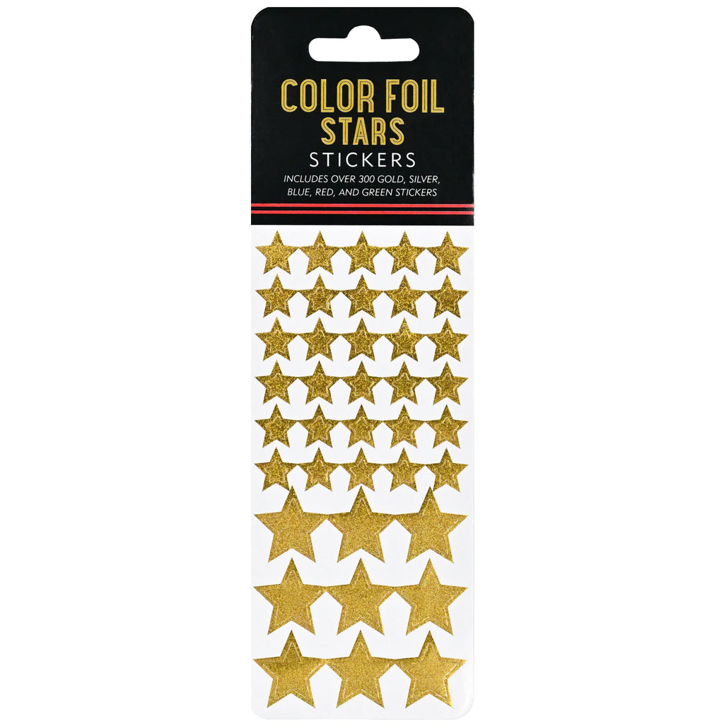 Foil Stars Sticker Set gold.