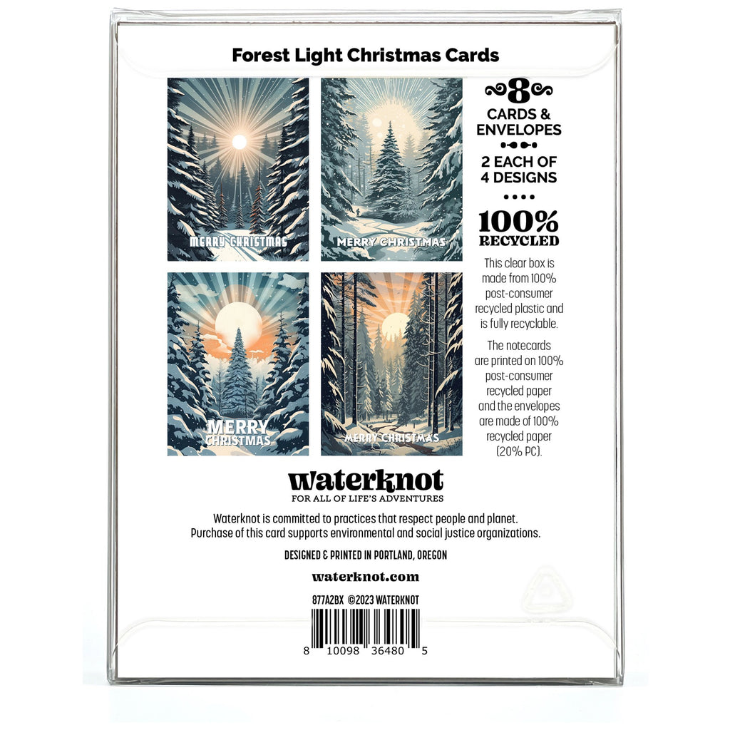 Forest Light Christmas Cards Box Set back of box.