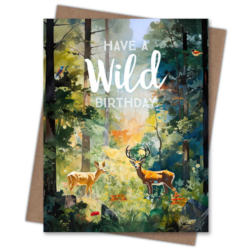 Forest Wild Birthday Card.