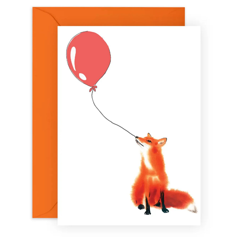 Fox and Balloon Card.