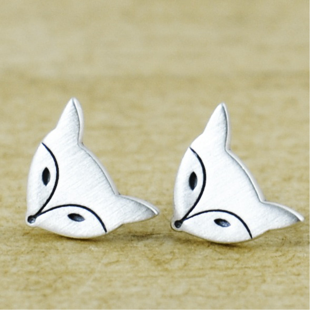 Fox Face Studs Brushed