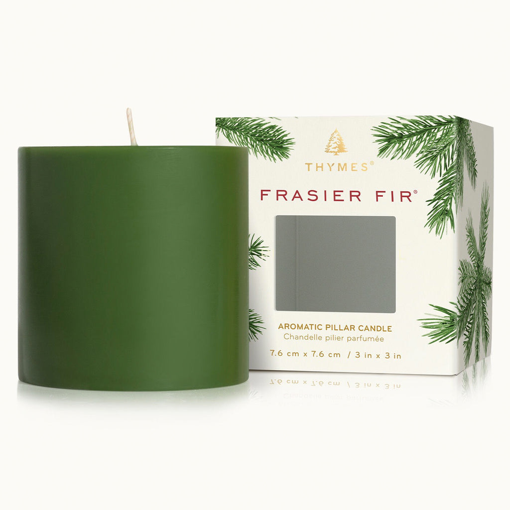 Frasier Fir Pillar Candle Small.