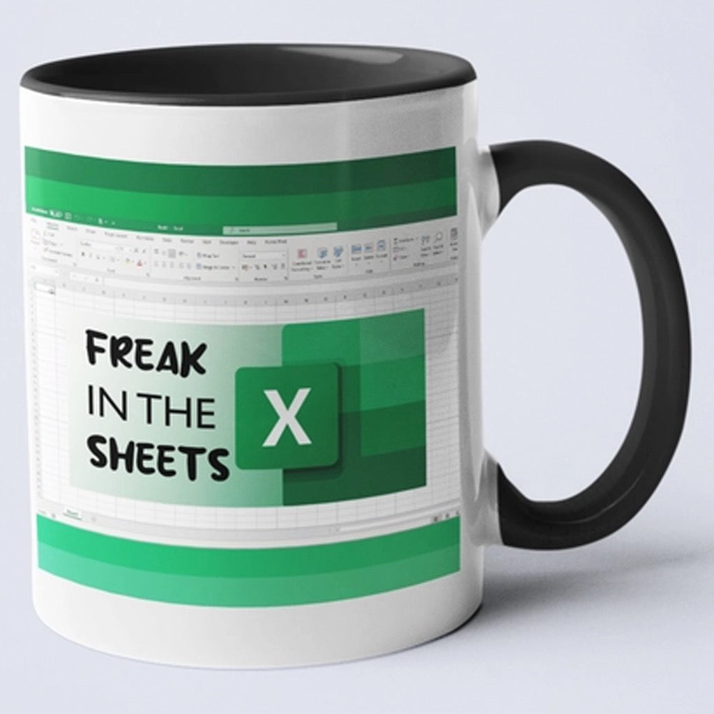 Freak in The (Excel) Sheets Ceramic Coffee Mug.