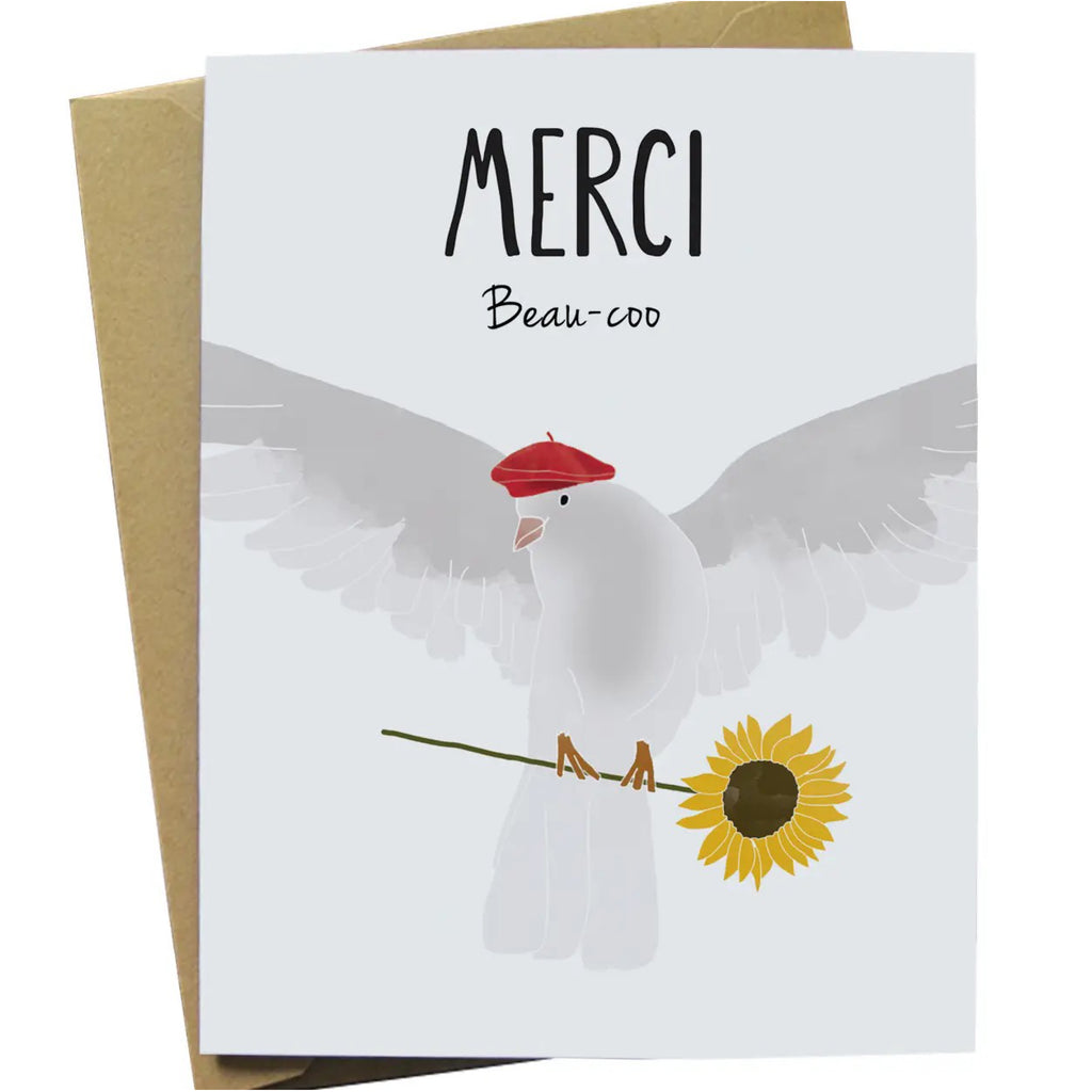 French Dove Thank You Card.