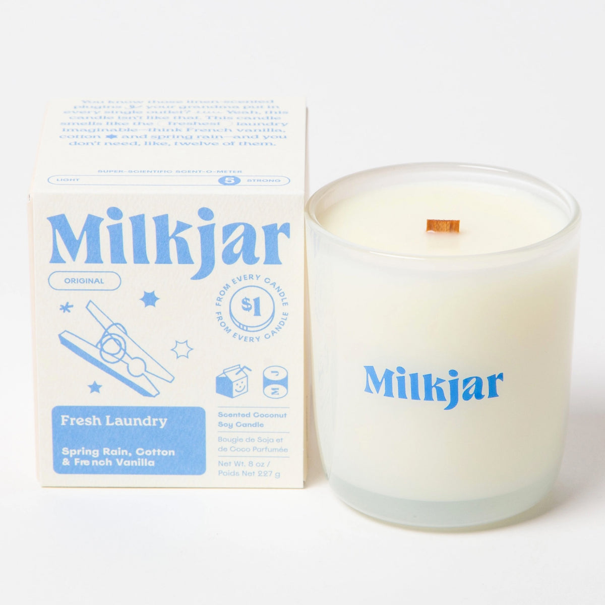 Fresh Laundry Coconut Soy Candle | Milk Jar Candle Co. – Outer Layer