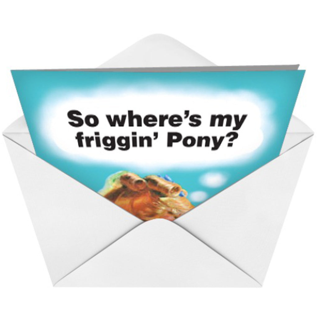 Friggin Pony Card envelope