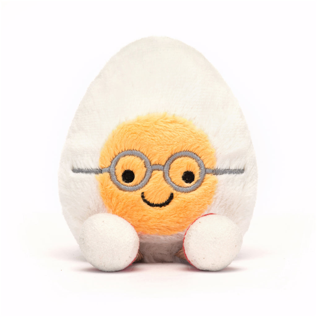 Front of Jellycat Amuseable Boiled Egg Geek.