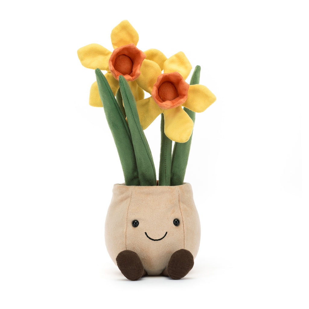 Front of Jellycat Amuseable Daffodil Pot.