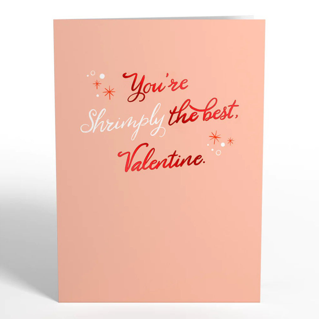 Front of Shrimply the Best Pop up Valentine cards.