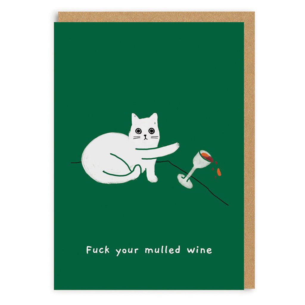 Fuck Your Mulled Wine Cat Card
