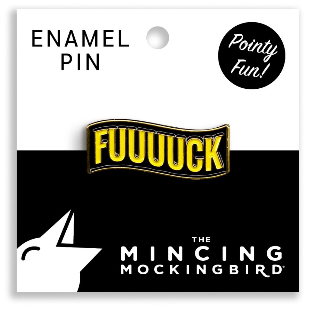 Fuuuuck Enamel Pin packaging.