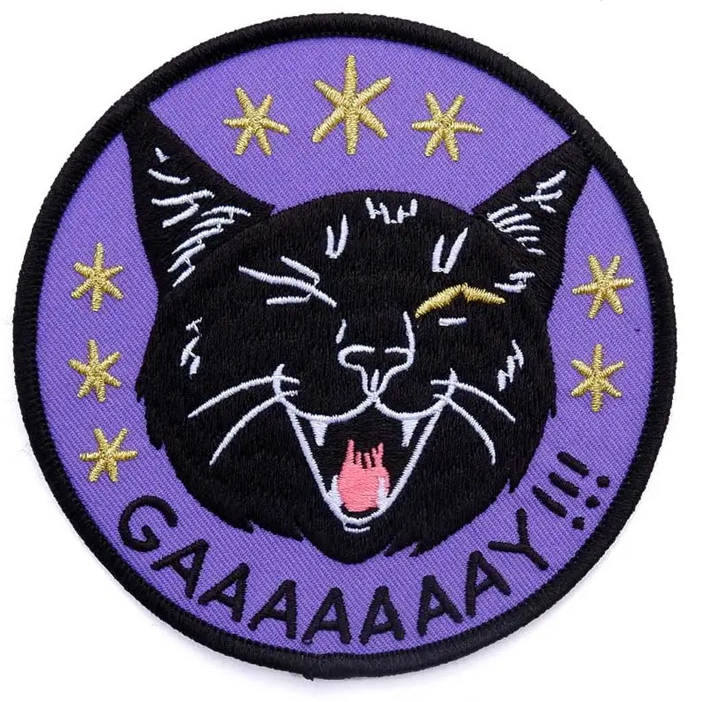 Gaaaaaay! (Cat) Embroidered Patch.