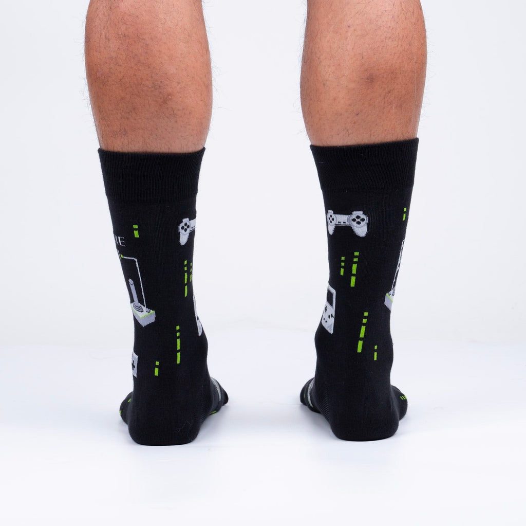 Game On Mens Crew Socks Back