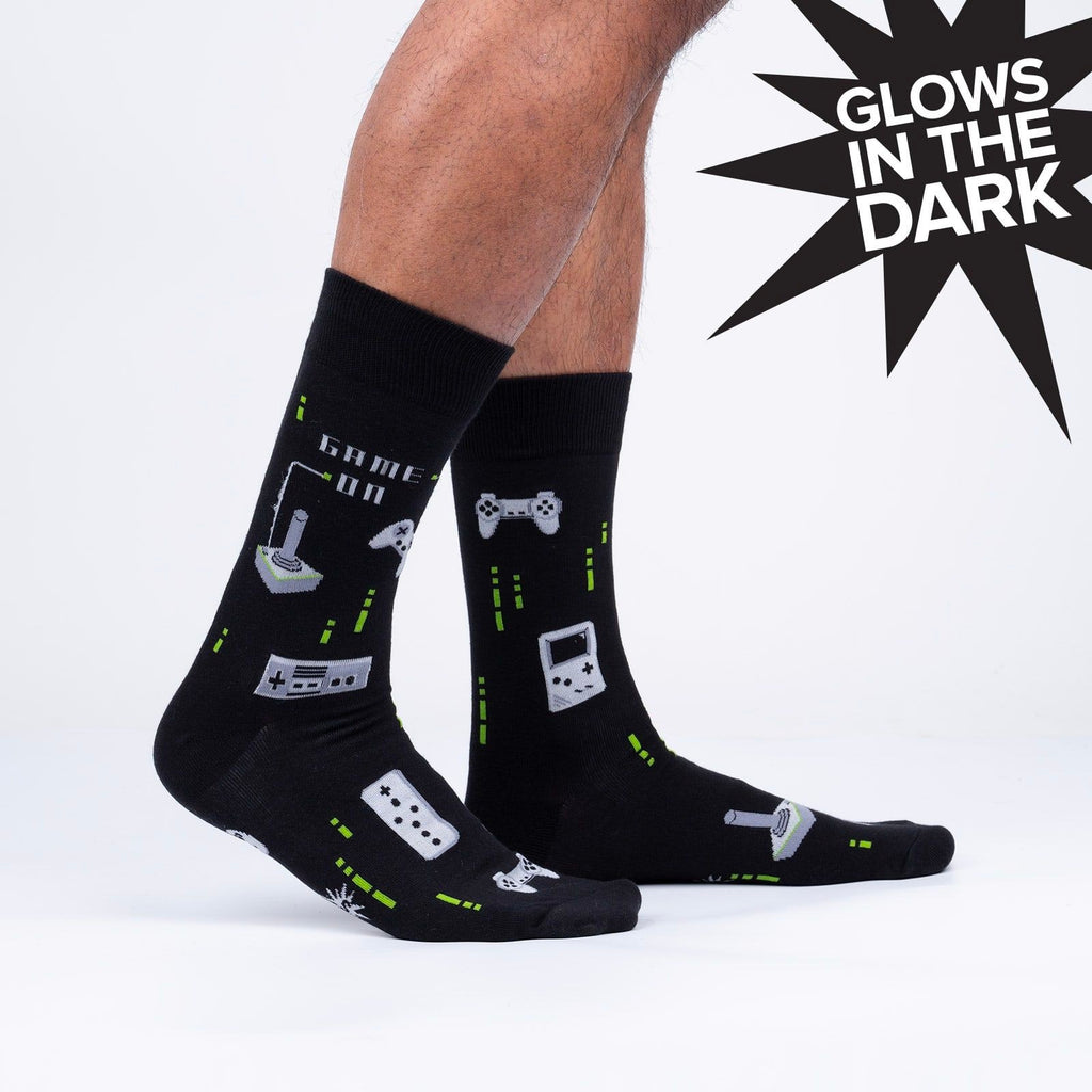Game On Mens Crew Socks Side