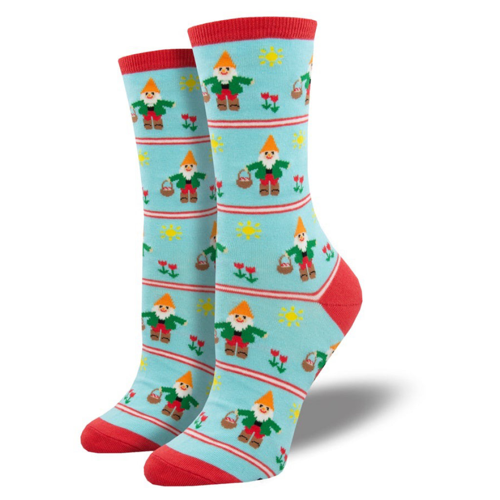 Garden Gnomes Socks Blue 