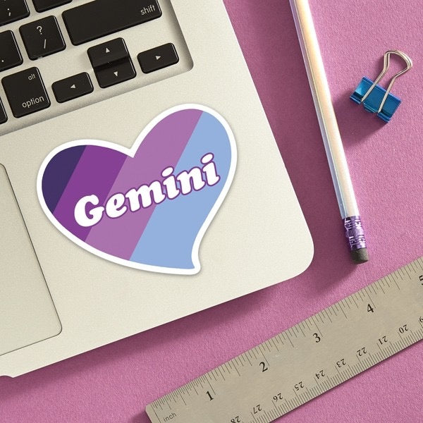 Gemini Heart Sticker Lifestyle