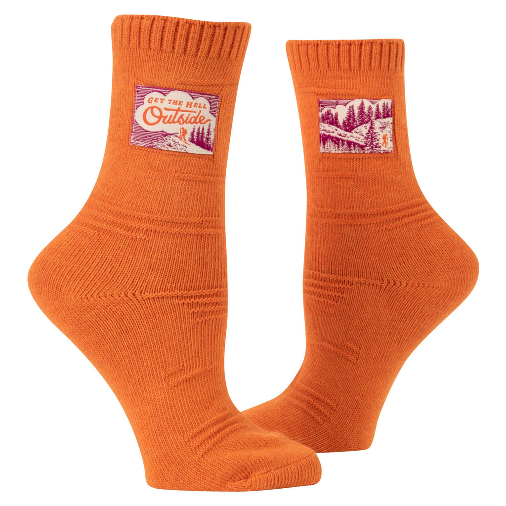 Get The Hell Outside Tag Socks Womens