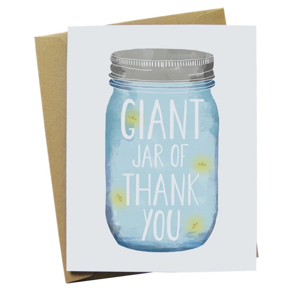 Giant Jar of Thank You Card