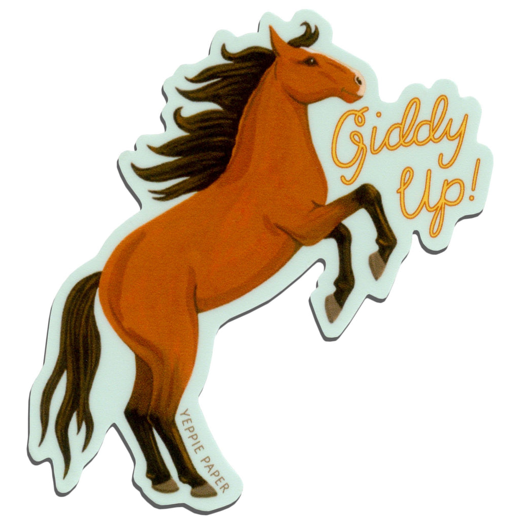 Giddy Up Horse Sticker.