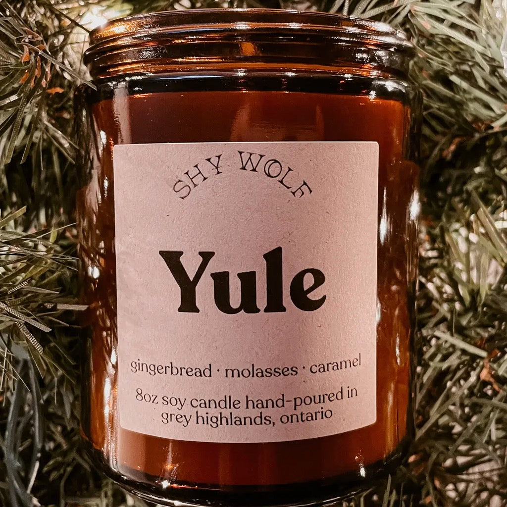 Gingerbread Yule Candle.