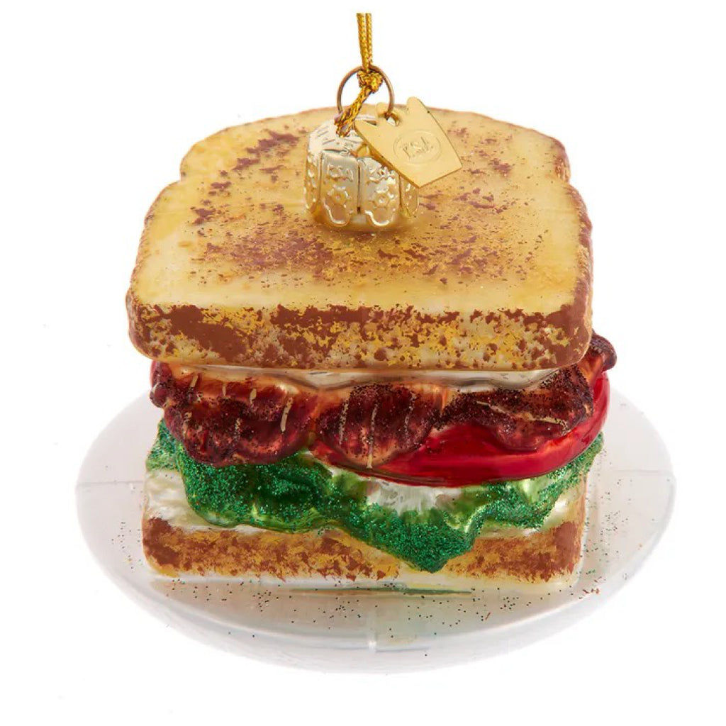 Glass BLT Sandwich Ornament.