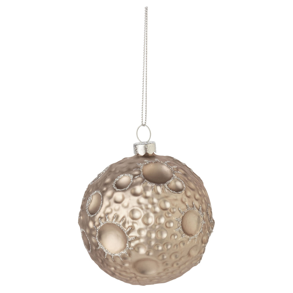 Glass Moon Ornament.