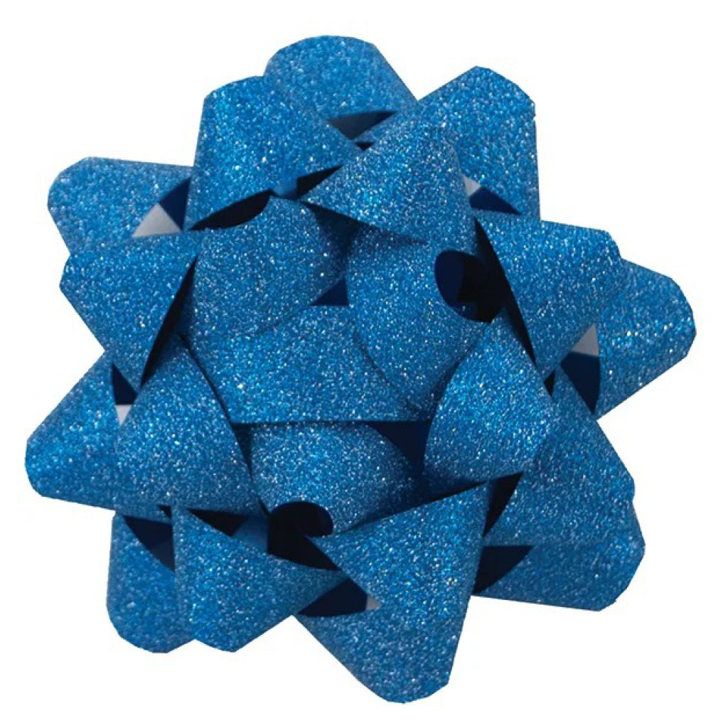 Sample Starbow Glitter Star Bow Indigo | The Gift Wrap Company – Outer Layer