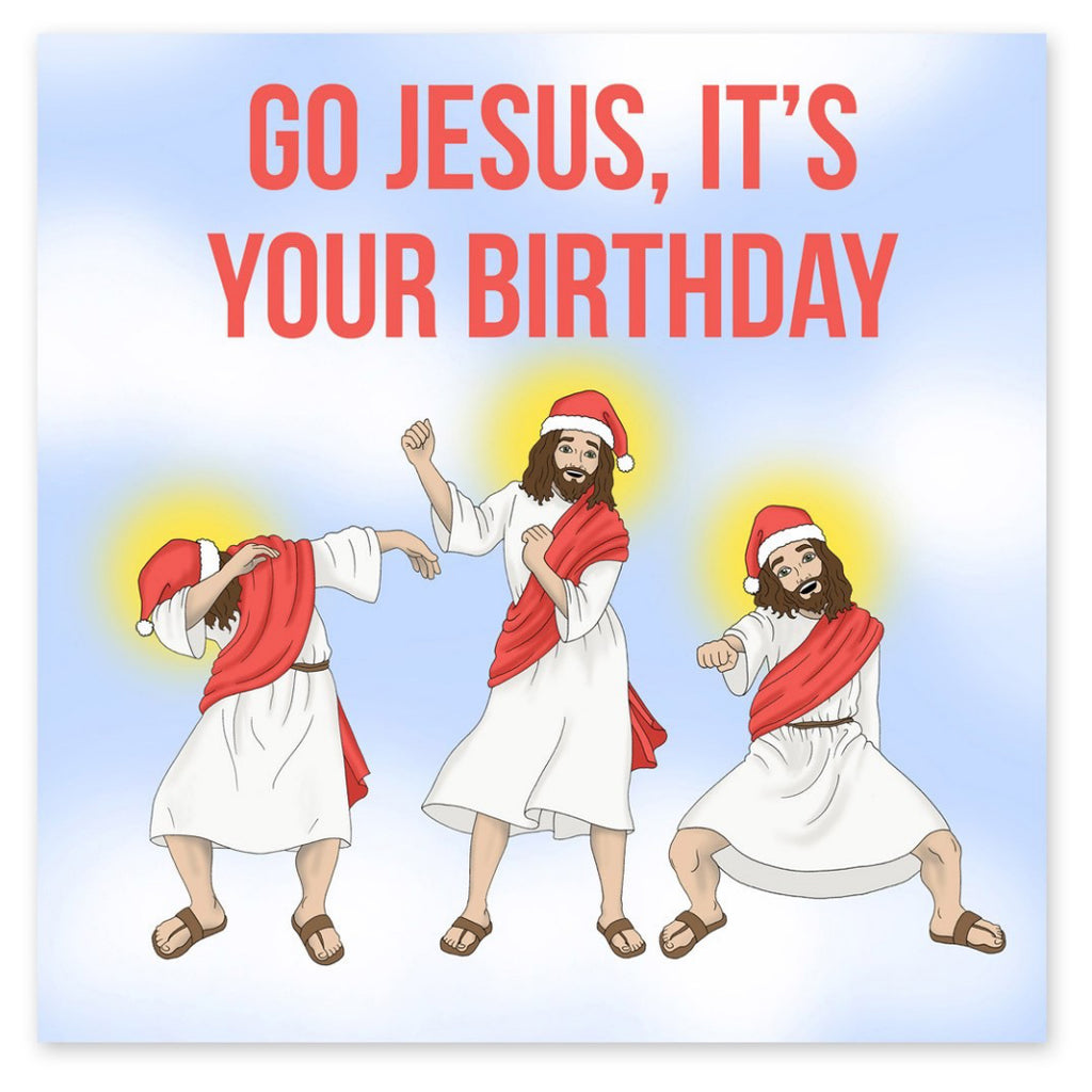 Go Jesus Dancing Holiday Card
