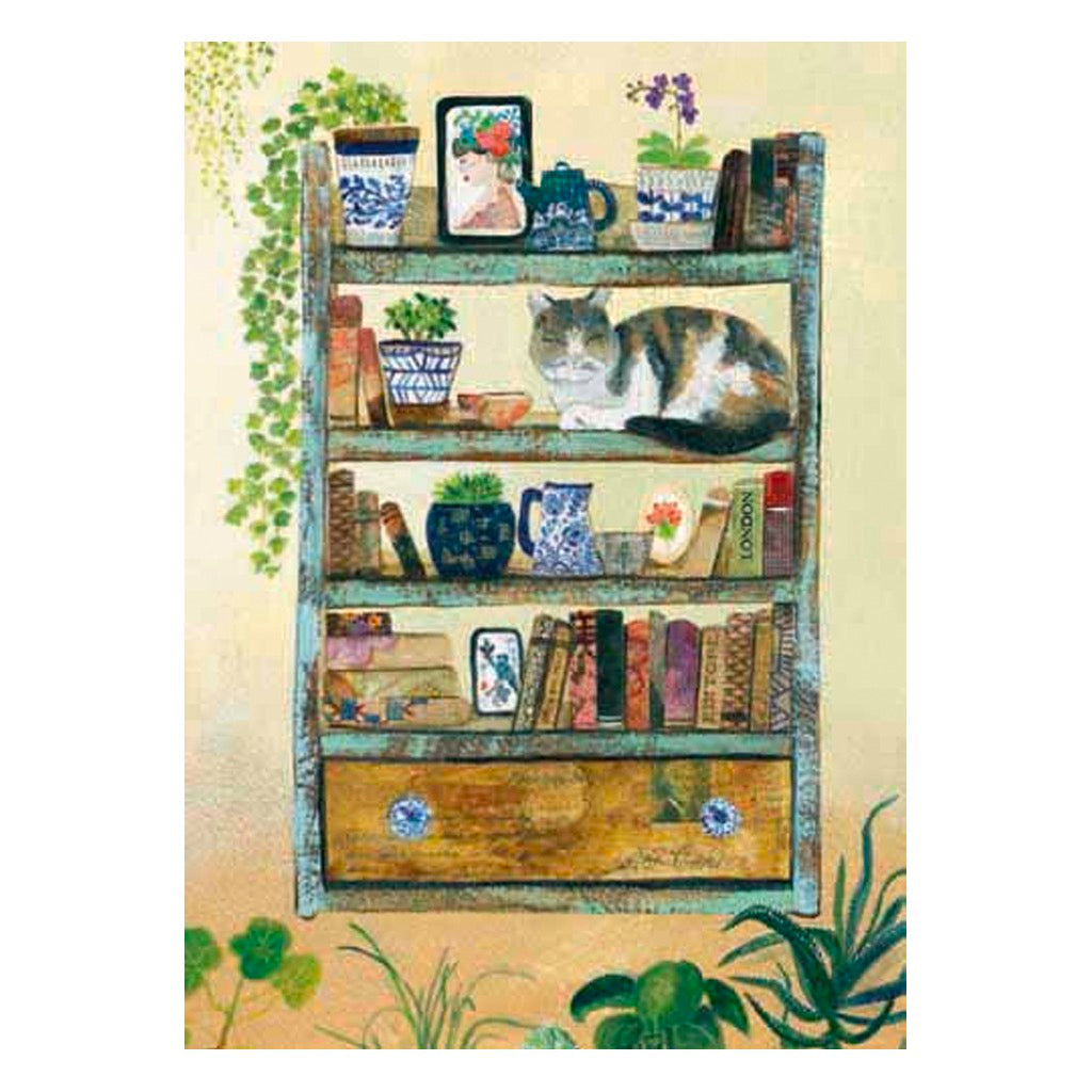 Golden Hour Cat On Shelf Card.
