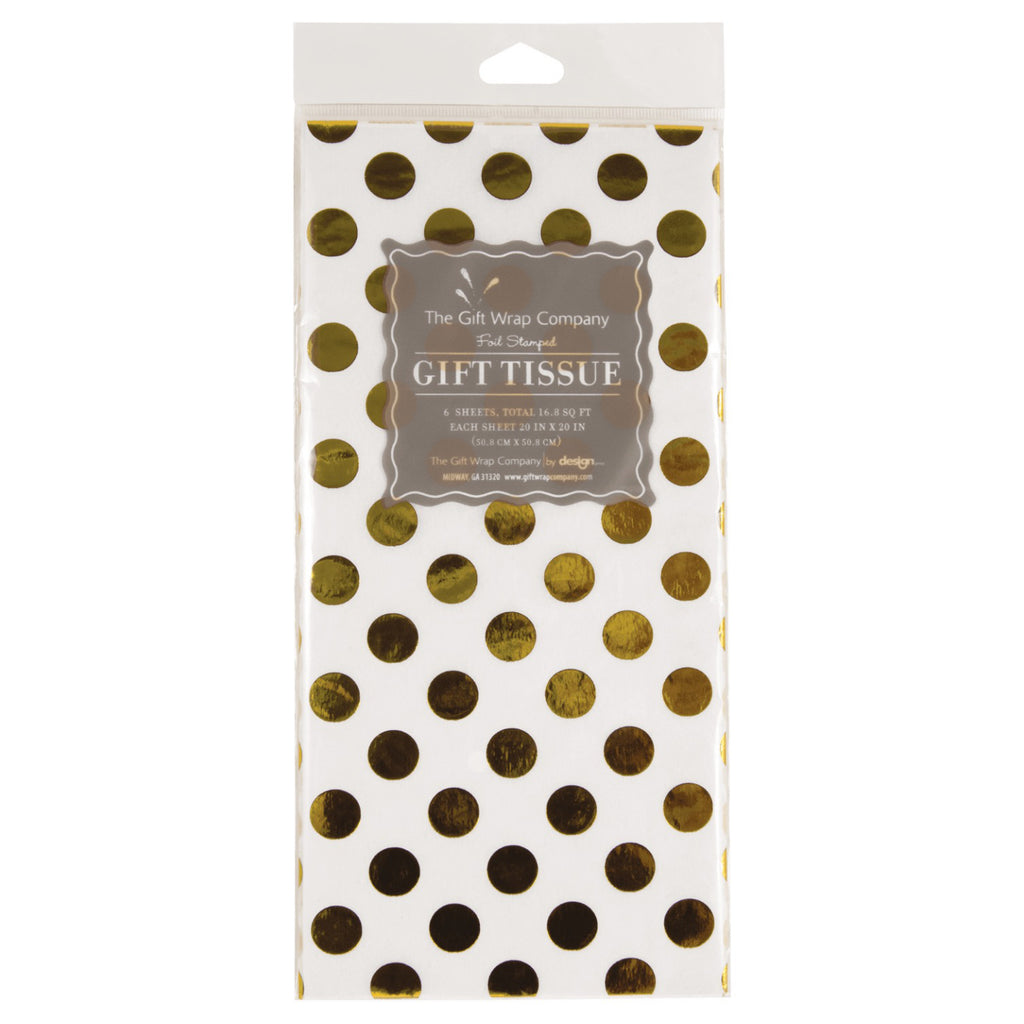 Golden Spots Foil Tissue Paper