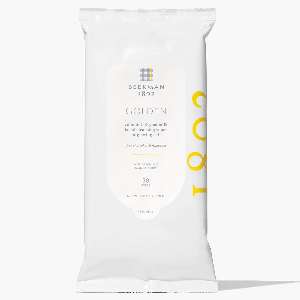 Golden Vitamin C & Alma Berry Facial Cleansing Wipes.