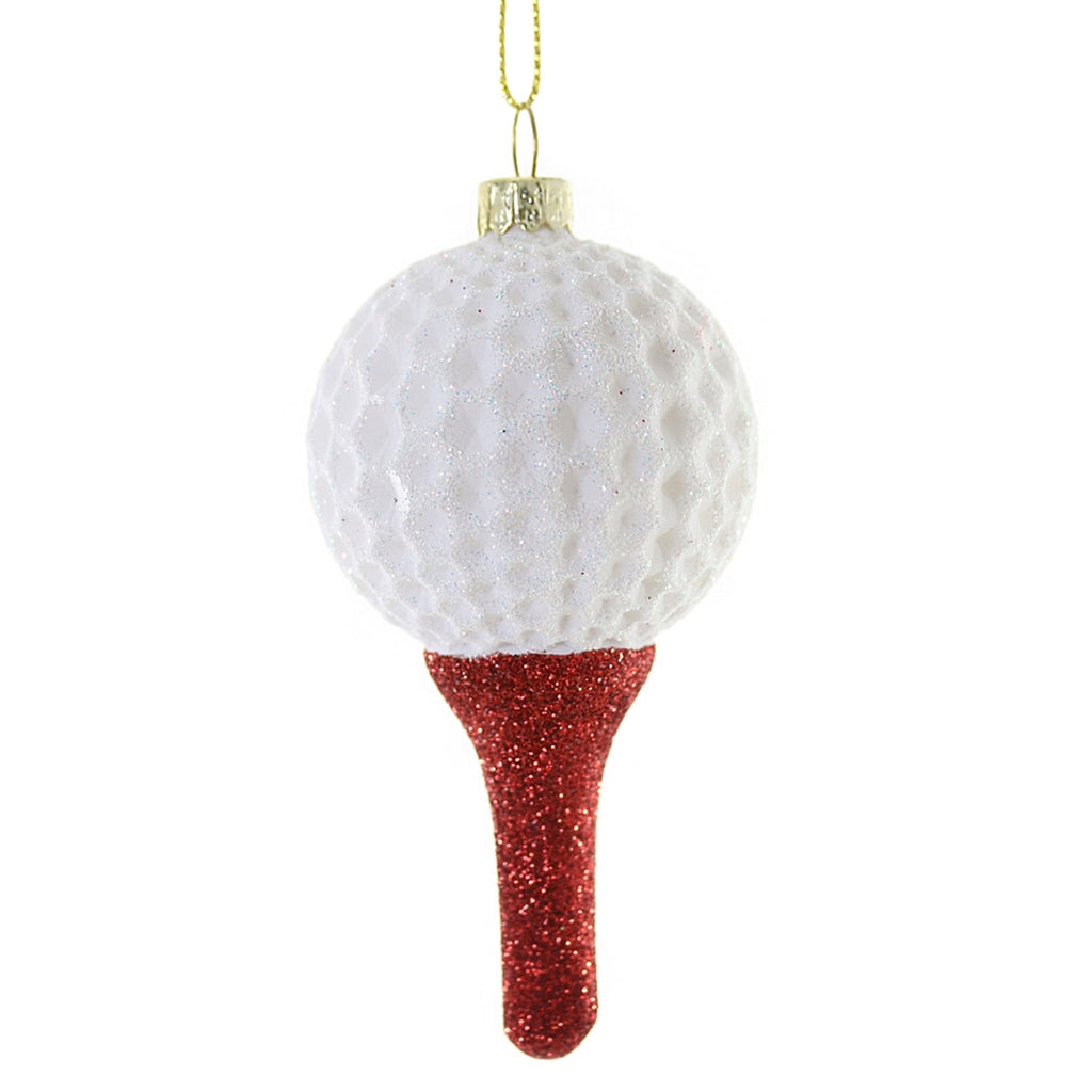 Golf Ball On Tee Ornament.