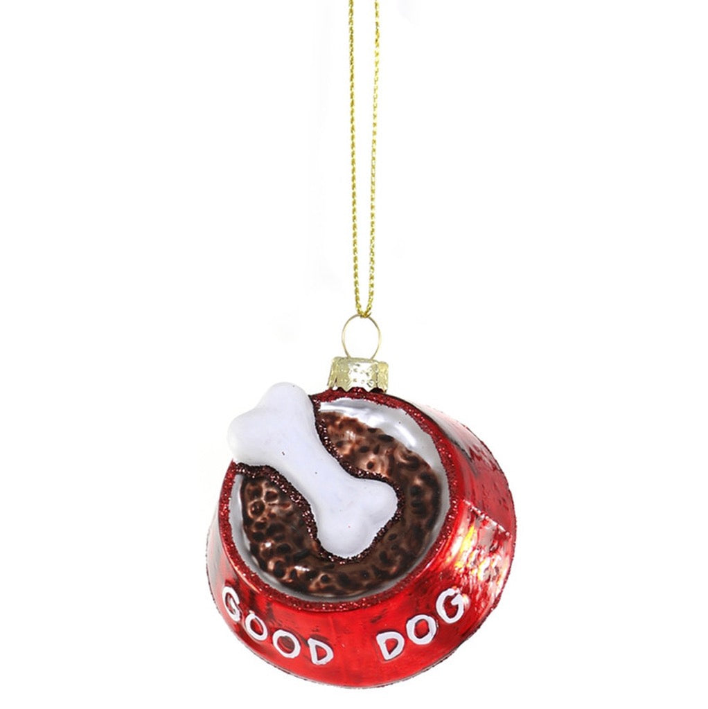 Good Dog Food Bowl Ornament.