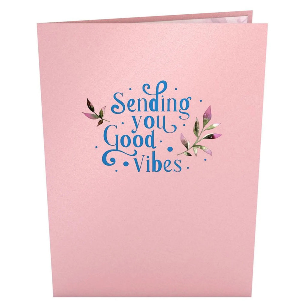 Good Vibes Crystals Pop Up Card Front