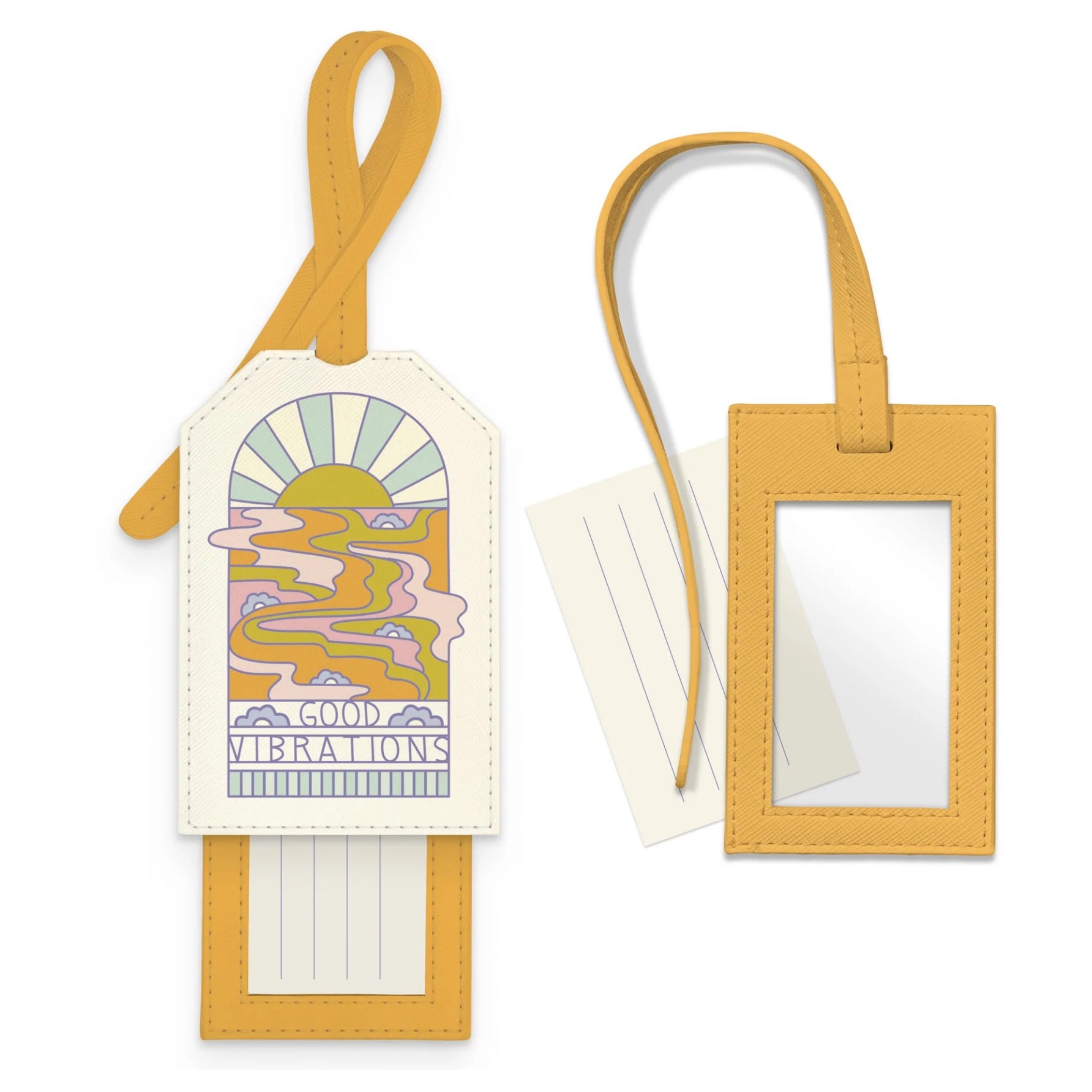 Good Vibrations Slide-Out Luggage Tag | Studio Oh – Outer Layer