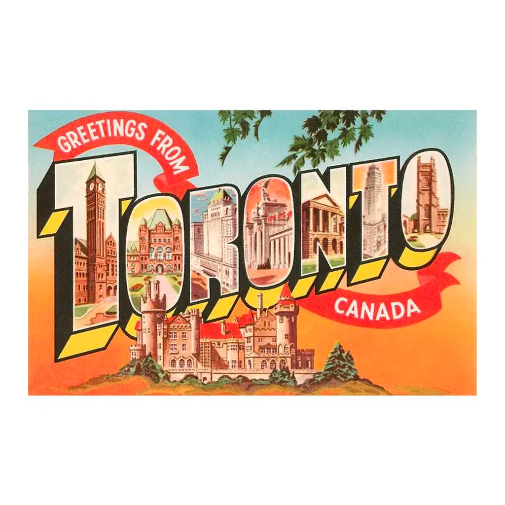Greetings from Toronto Vintage Buildings Postcard.