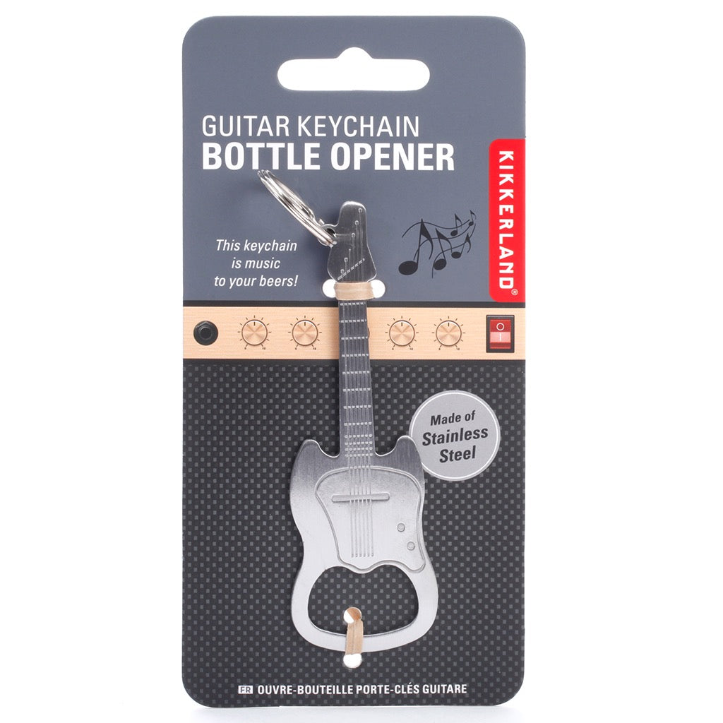 Guitar Keychain Bottle Opener packaging.
