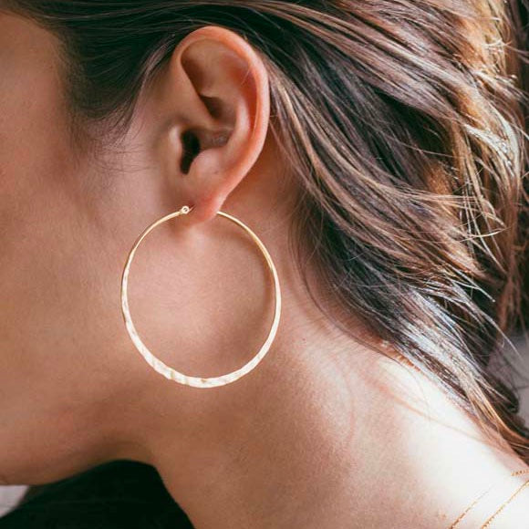 Hammered Hoops Gold 2 Lifestyle