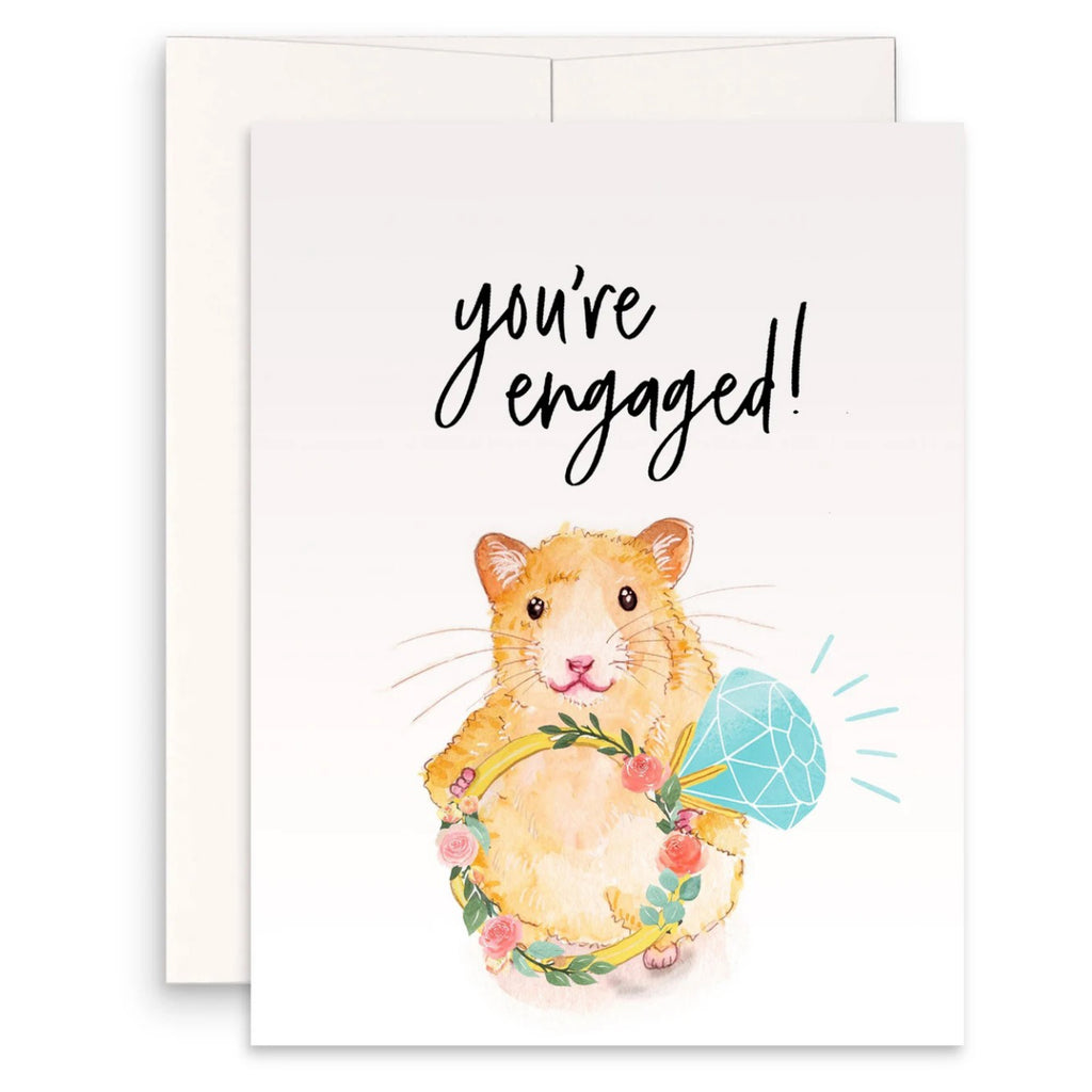 Hamster Diamond Ring Engagement Card