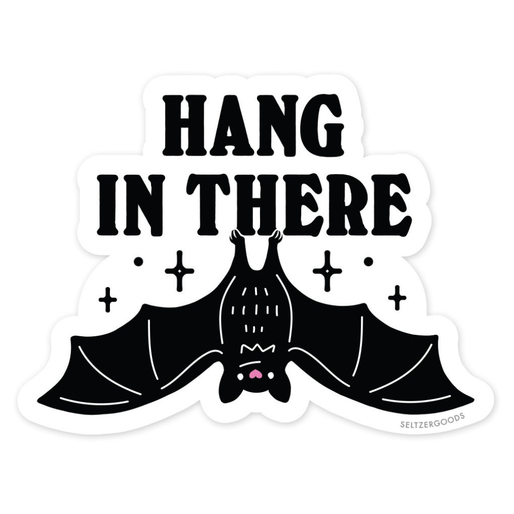 Hang In There Bat Sticker.