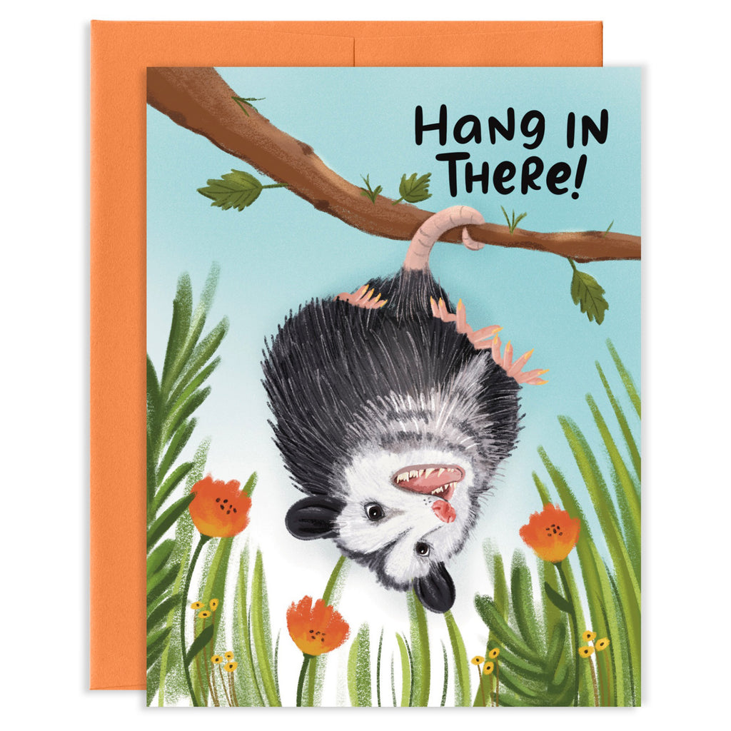 Hang In There Opossum Card