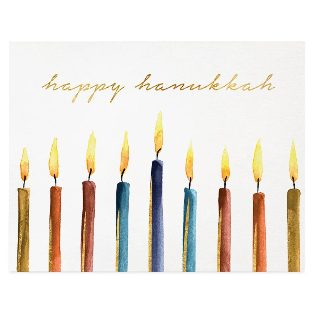 Hanukkah Colourful Candles Card