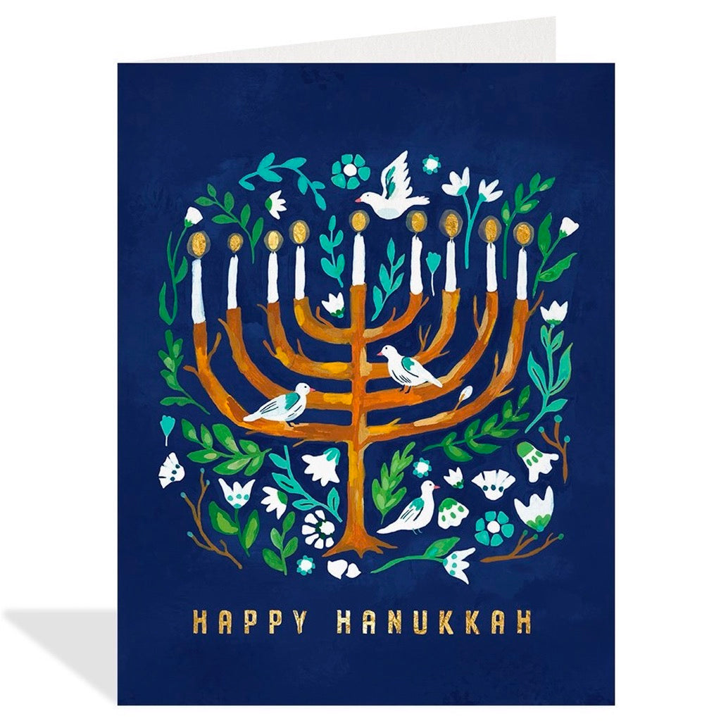 Hanukkah Menorah Arrangement Card