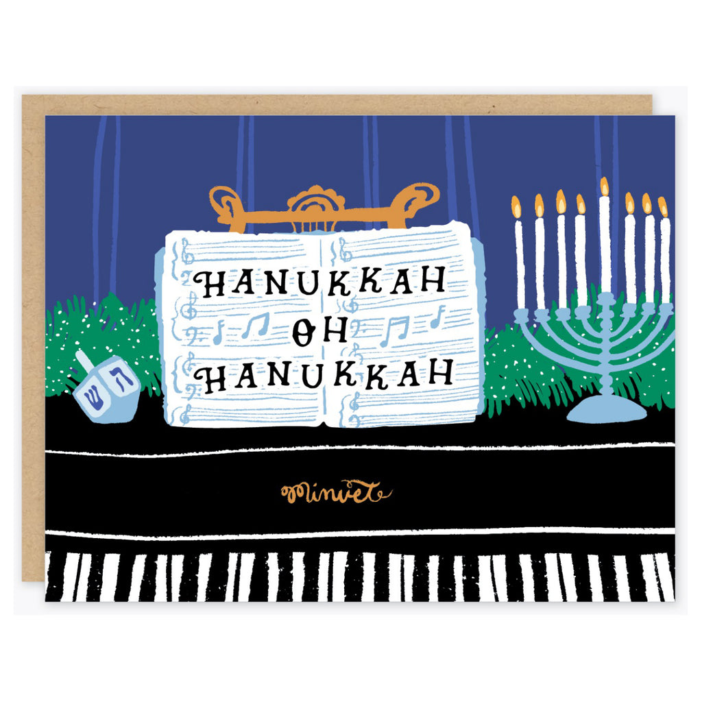 Hanukkah Piano Card