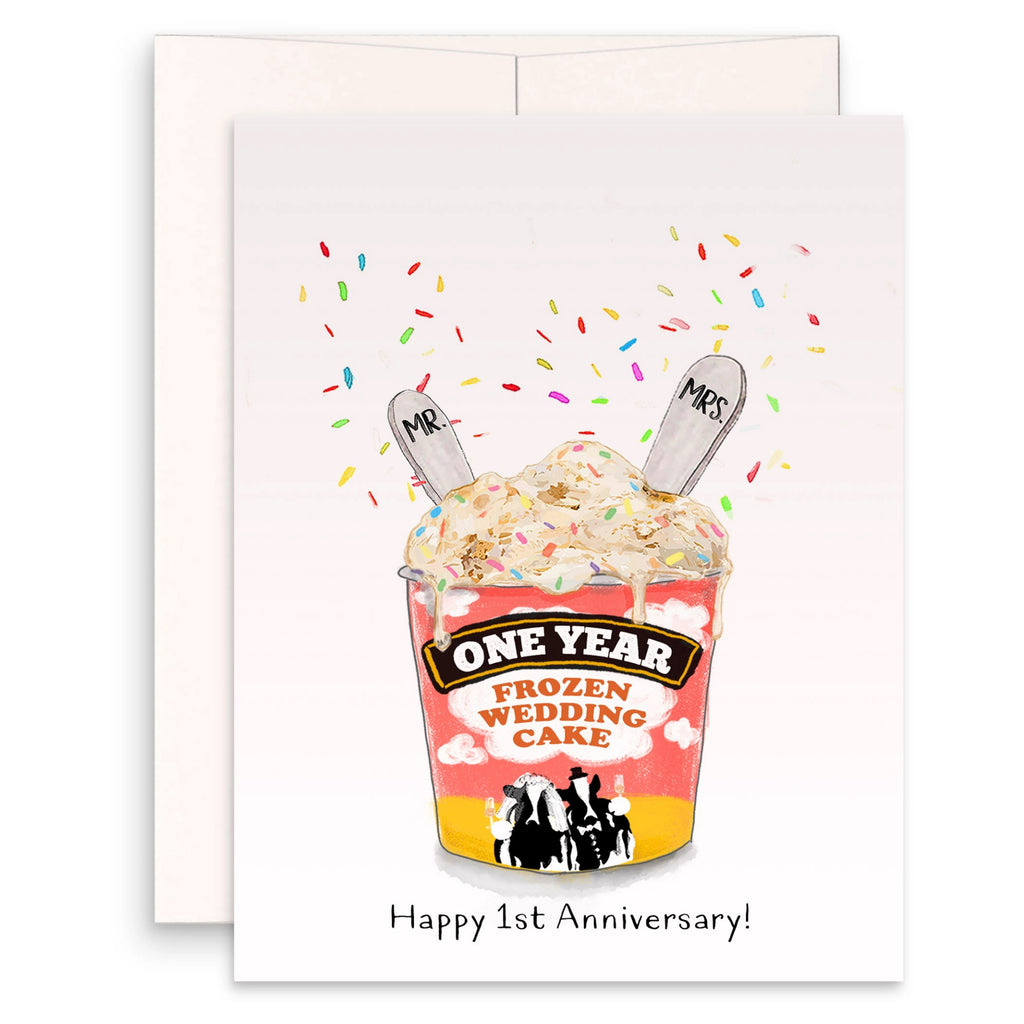 Happy 1st Anniversary Ice Cream Card