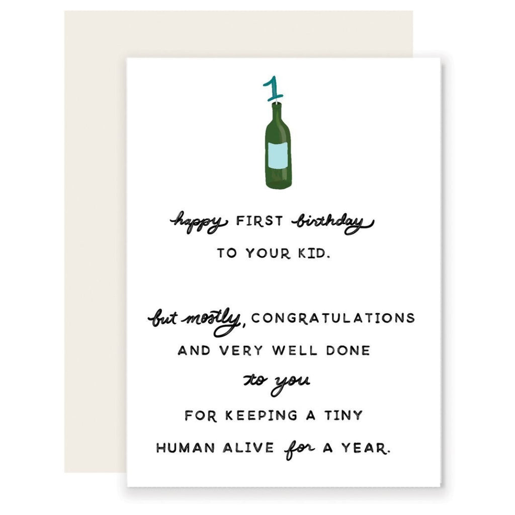 Happy 1st Birthday To Your Kid Card